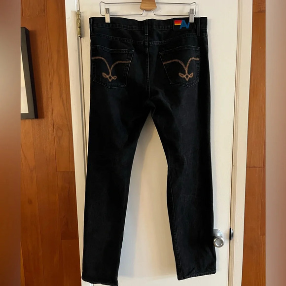 Aviator Nation Classic Straight Leg Denim Jean Vintage Black - Picture 2 of 6
